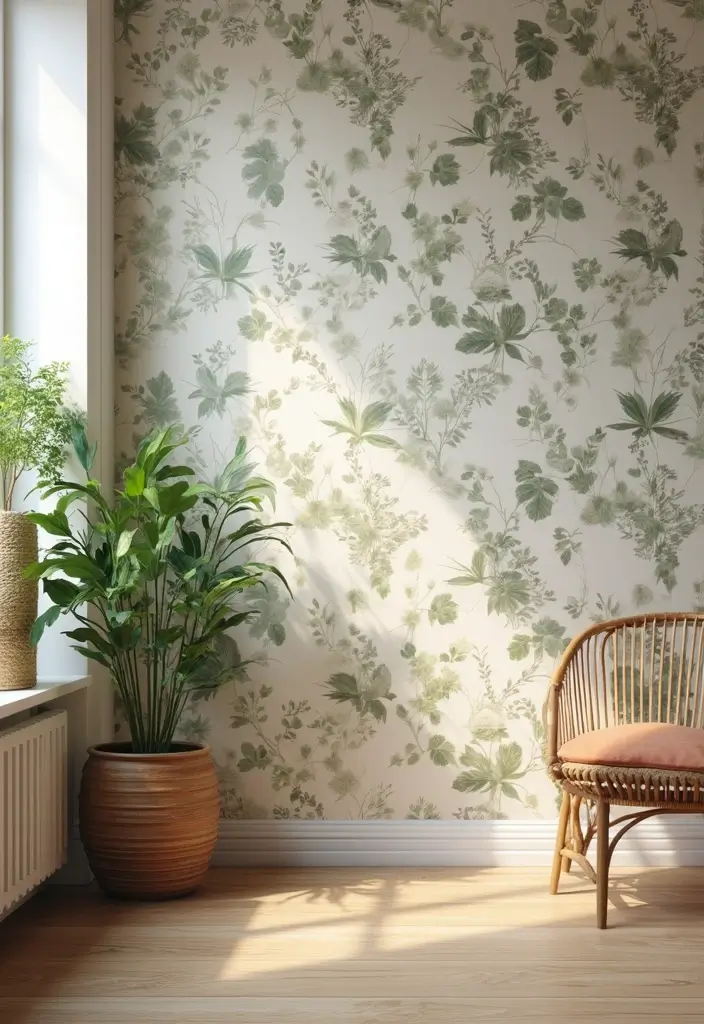 30 Floor Decoration Ideas That Instantly Upgrade Interiors 25 30 Floor Decoration Ideas That Instantly Upgrade Interiors - 25. Sustainable Wallpapers for Visual Interest