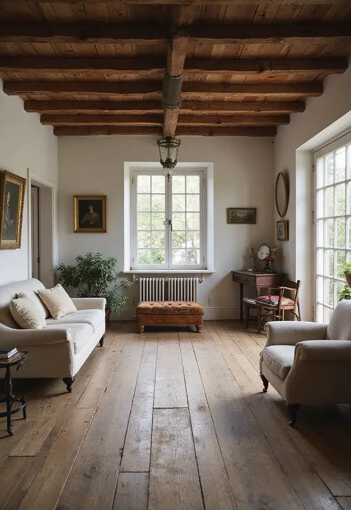 30 Floor Decoration Ideas That Instantly Upgrade Interiors 3 30 Floor Decoration Ideas That Instantly Upgrade Interiors - 3. Reclaimed Wood for Rustic Charm