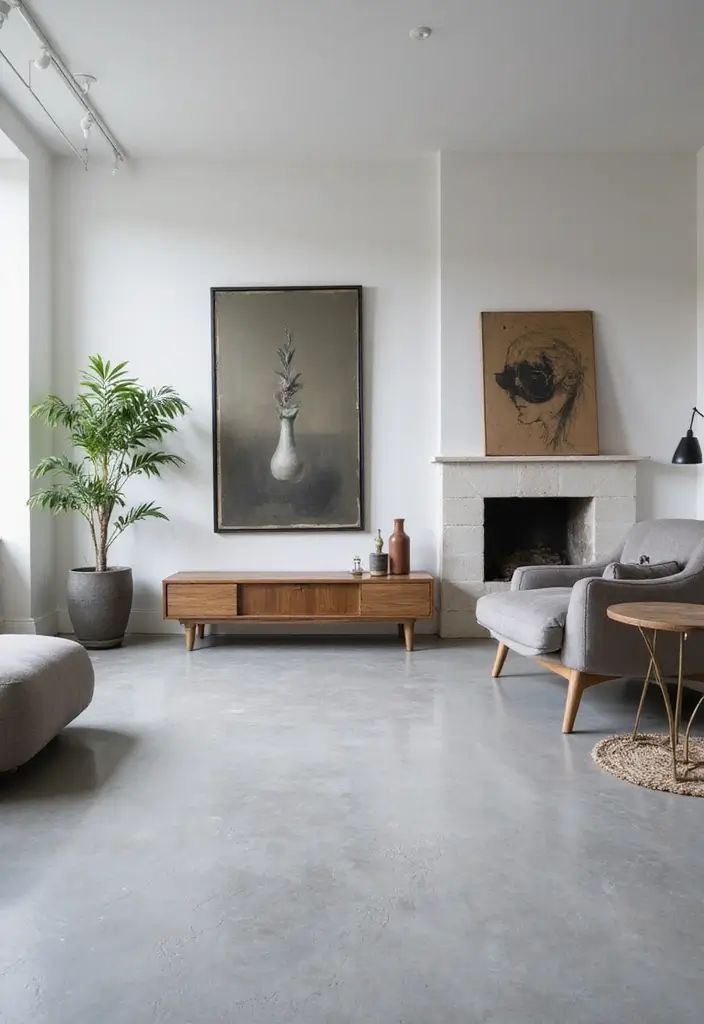 30 Floor Decoration Ideas That Instantly Upgrade Interiors 9 30 Floor Decoration Ideas That Instantly Upgrade Interiors - 9. Painted Concrete for a Modern Edge