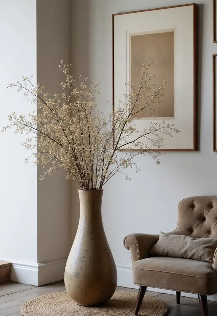 30 Floor Vase Decorating Ideas That Transform Corners 30 30 Floor Vase Decorating Ideas That Transform Corners - 30. Inspired by Art