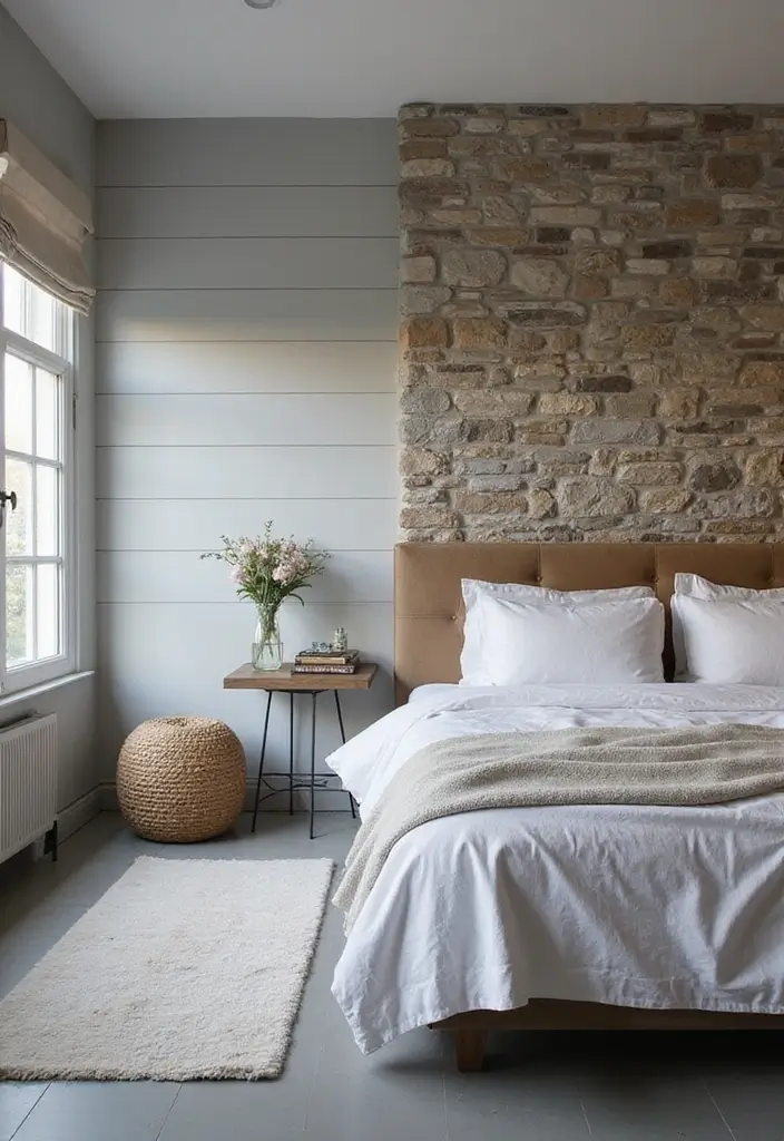 30 Grey Floor Bedroom Ideas That Look Cozy & Calm 19 30 Grey Floor Bedroom Ideas That Look Cozy & Calm - 19. Textured Wall Finishes