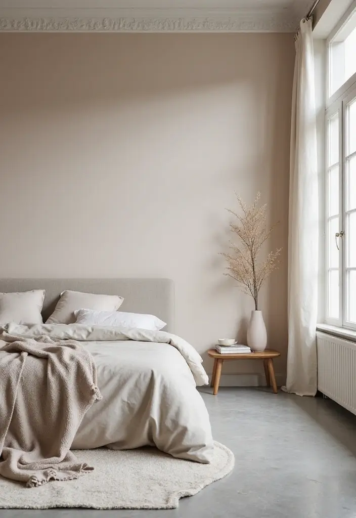 30 Grey Floor Bedroom Ideas That Look Cozy & Calm 21 30 Grey Floor Bedroom Ideas That Look Cozy & Calm - 21. Calm and Neutral Color Palette