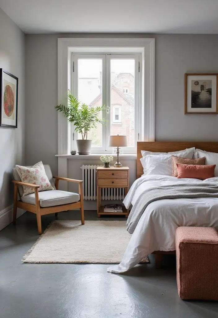 30 Grey Floor Bedroom Ideas That Look Cozy & Calm 30 30 Grey Floor Bedroom Ideas That Look Cozy & Calm - 30. Personal Touches with Accessories
