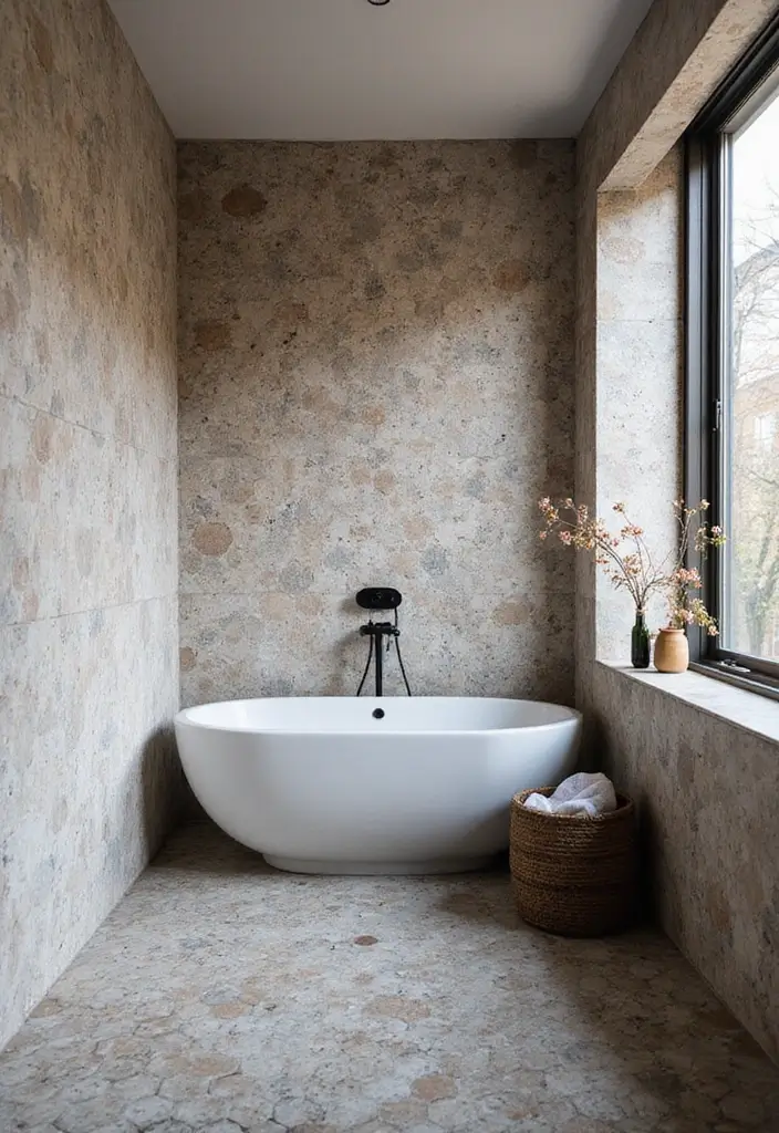 30 Hexagon Floor Tile Bathroom Ideas That Look Stunning 15 30 Hexagon Floor Tile Bathroom Ideas That Look Stunning - 15. Mixing Hexagon Sizes for Visual Interest