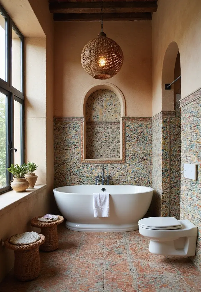 30 Hexagon Floor Tile Bathroom Ideas That Look Stunning 21 30 Hexagon Floor Tile Bathroom Ideas That Look Stunning - 21. Moroccan-Inspired Hexagon Patterns