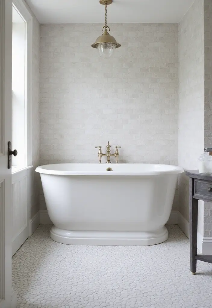 30 Hexagon Floor Tile Bathroom Ideas That Look Stunning 29 30 Hexagon Floor Tile Bathroom Ideas That Look Stunning - 29. Timeless Pattern with Herringbone Hexagons