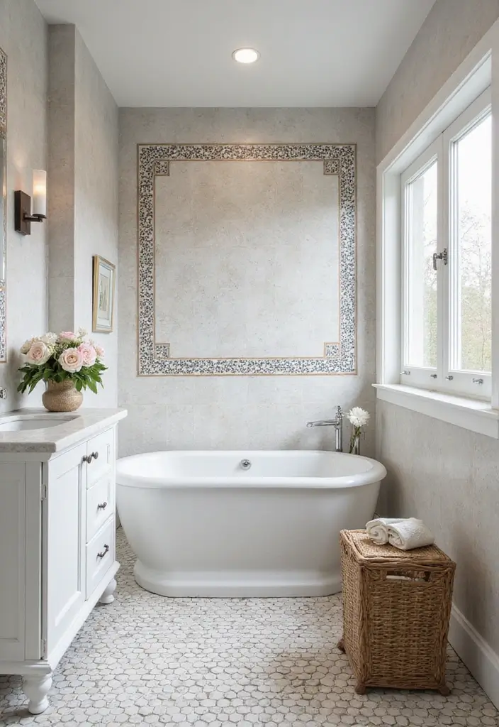 30 Hexagon Floor Tile Bathroom Ideas That Look Stunning 30 30 Hexagon Floor Tile Bathroom Ideas That Look Stunning - 30. Creative Borders with Hexagon Tiles