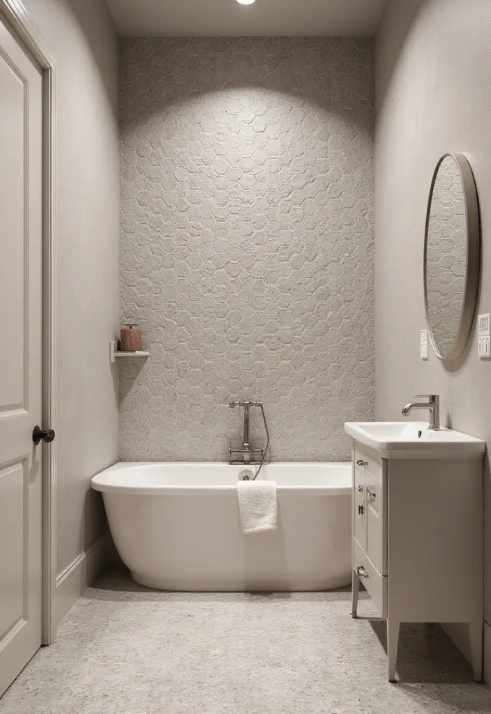 30 Hexagon Floor Tile Bathroom Ideas That Look Stunning 6 30 Hexagon Floor Tile Bathroom Ideas That Look Stunning - 6. Textured Hexagon Tiles