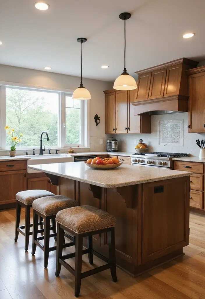 30 Kitchen Layouts with Island Floor Plans That Are Genius 18 30 Kitchen Layouts with Island Floor Plans That Are Genius - 18. The Cozy Breakfast Bar Island