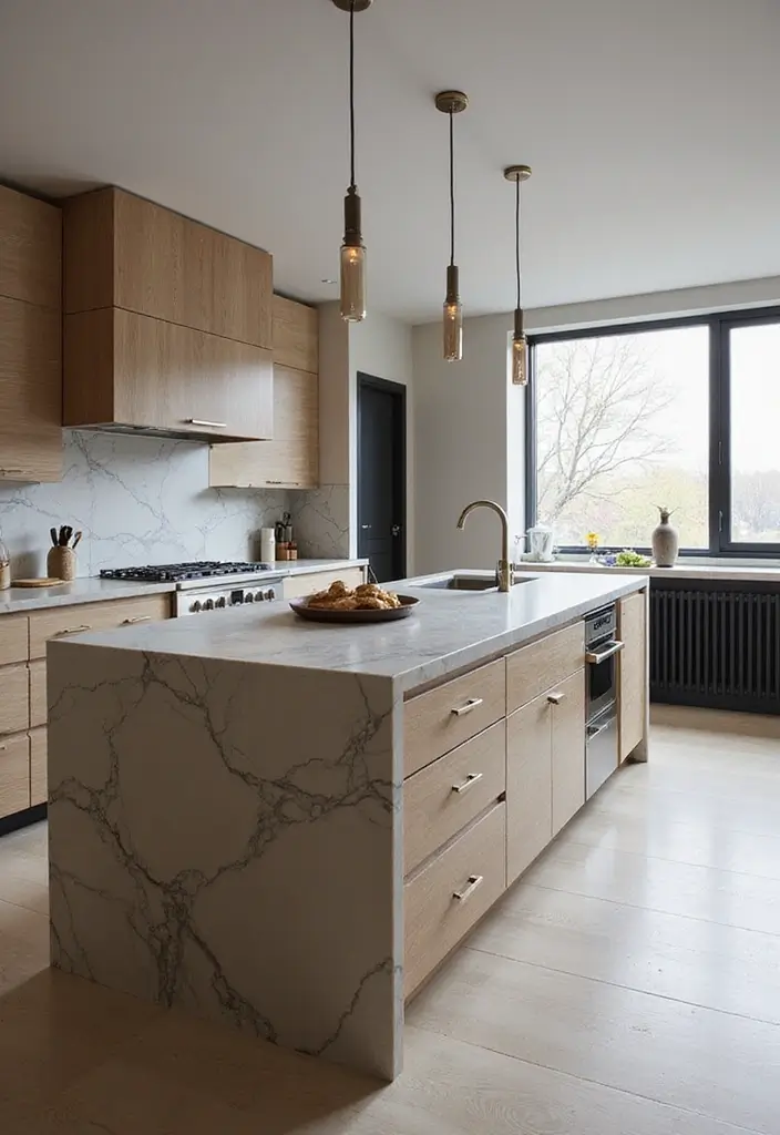 30 Kitchen Layouts with Island Floor Plans That Are Genius 30 30 Kitchen Layouts with Island Floor Plans That Are Genius - 30. The Contemporary Elegant Island
