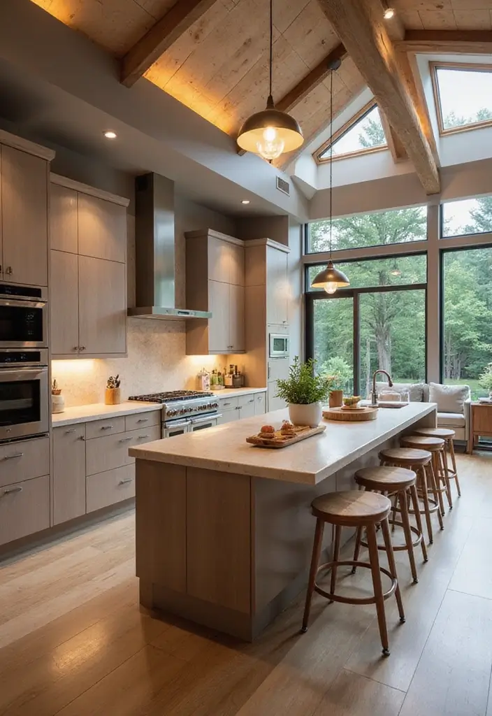 30 Kitchen Layouts with Island Floor Plans That Are Genius 5 30 Kitchen Layouts with Island Floor Plans That Are Genius - 5. The Open-Concept Wonder