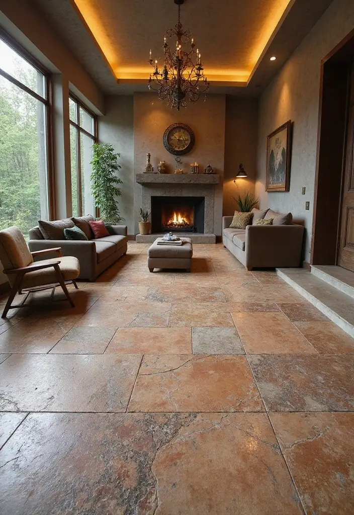 30 Tile Floor Living Room Designs That Add Texture 26 30 Tile Floor Living Room Designs That Add Texture - 26. Textured Patterns