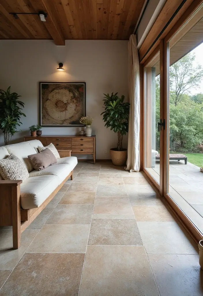30 Tile Floor Living Room Designs That Add Texture 30 30 Tile Floor Living Room Designs That Add Texture - 30. Backyard Connection