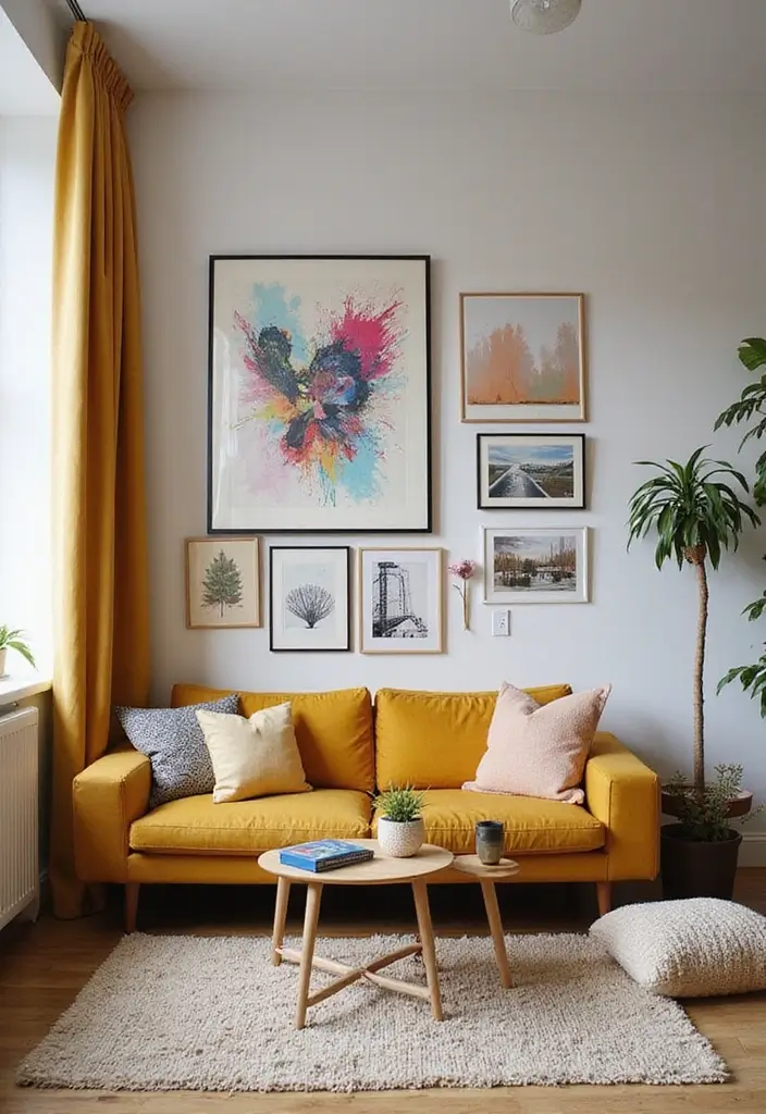 30 Two-Bedroom Floor Plans That Optimize Small Spaces 13 30 Two-Bedroom Floor Plans That Optimize Small Spaces - 13. Incorporating Wall Art