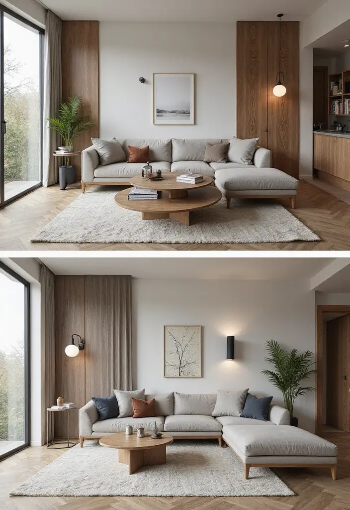 30 Two-Bedroom Floor Plans That Optimize Small Spaces 14 30 Two-Bedroom Floor Plans That Optimize Small Spaces - 14. Flexible Room Dividers