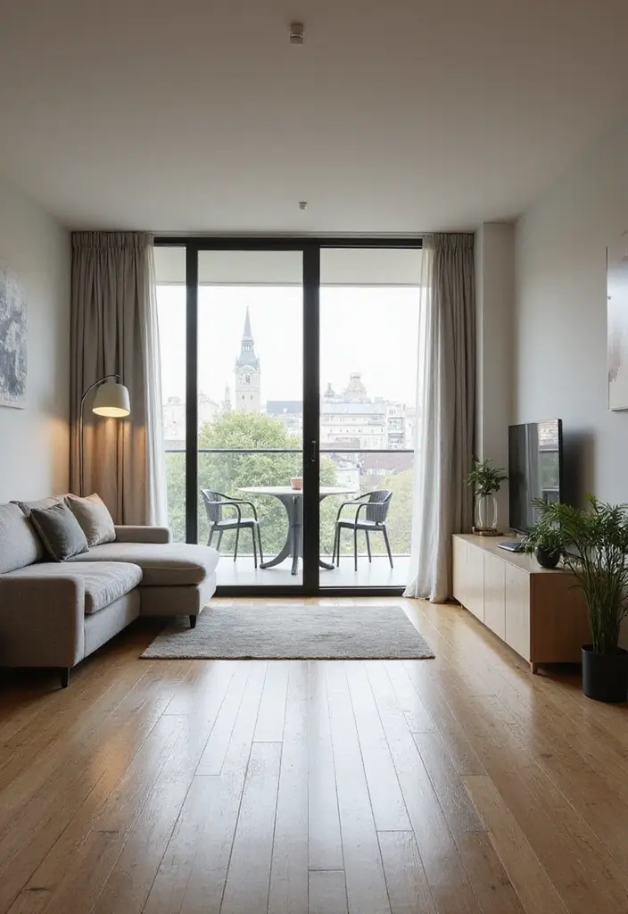 30 Two-Bedroom Floor Plans That Optimize Small Spaces 16 30 Two-Bedroom Floor Plans That Optimize Small Spaces - 16. Sliding Doors