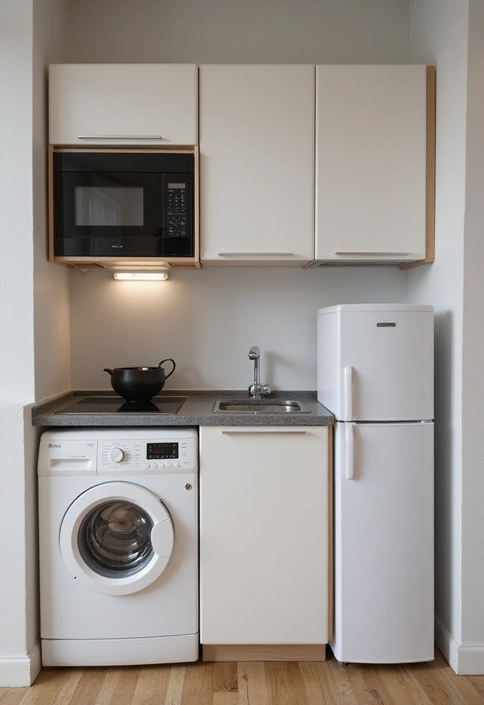 30 Two-Bedroom Floor Plans That Optimize Small Spaces 21 30 Two-Bedroom Floor Plans That Optimize Small Spaces - 21. Compact Appliances