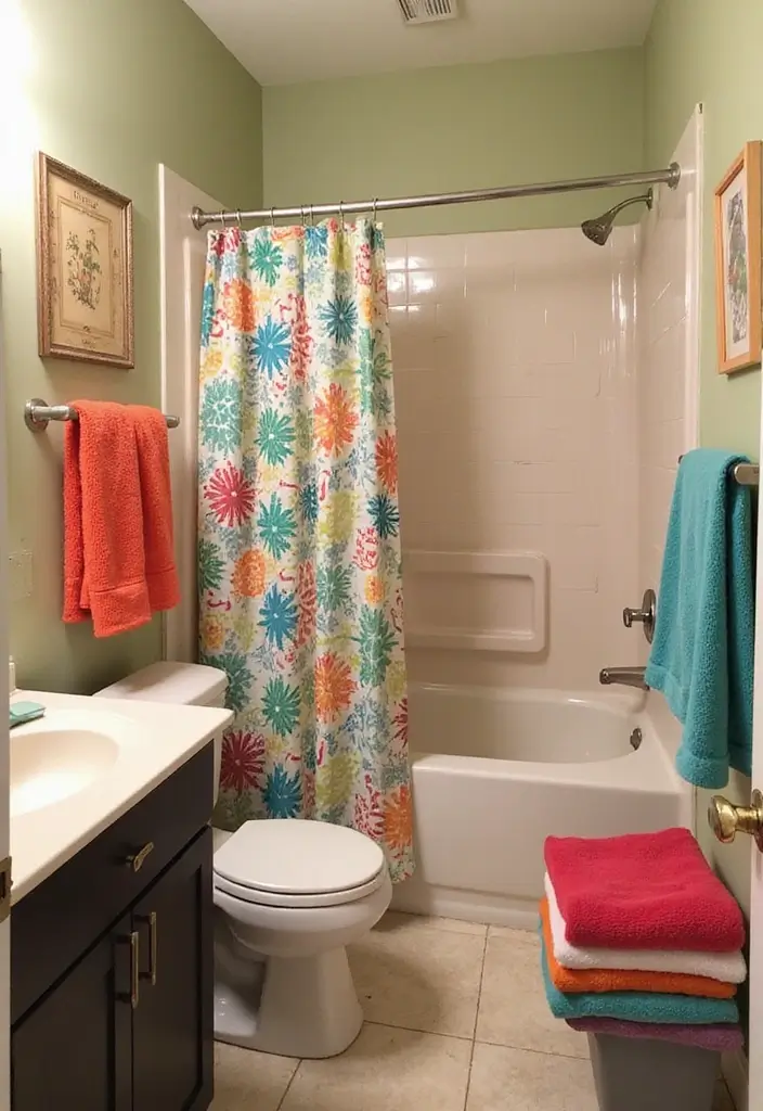 30 Two-Bedroom Floor Plans That Optimize Small Spaces 23 30 Two-Bedroom Floor Plans That Optimize Small Spaces - 23. Colorful Bathroom Accessories