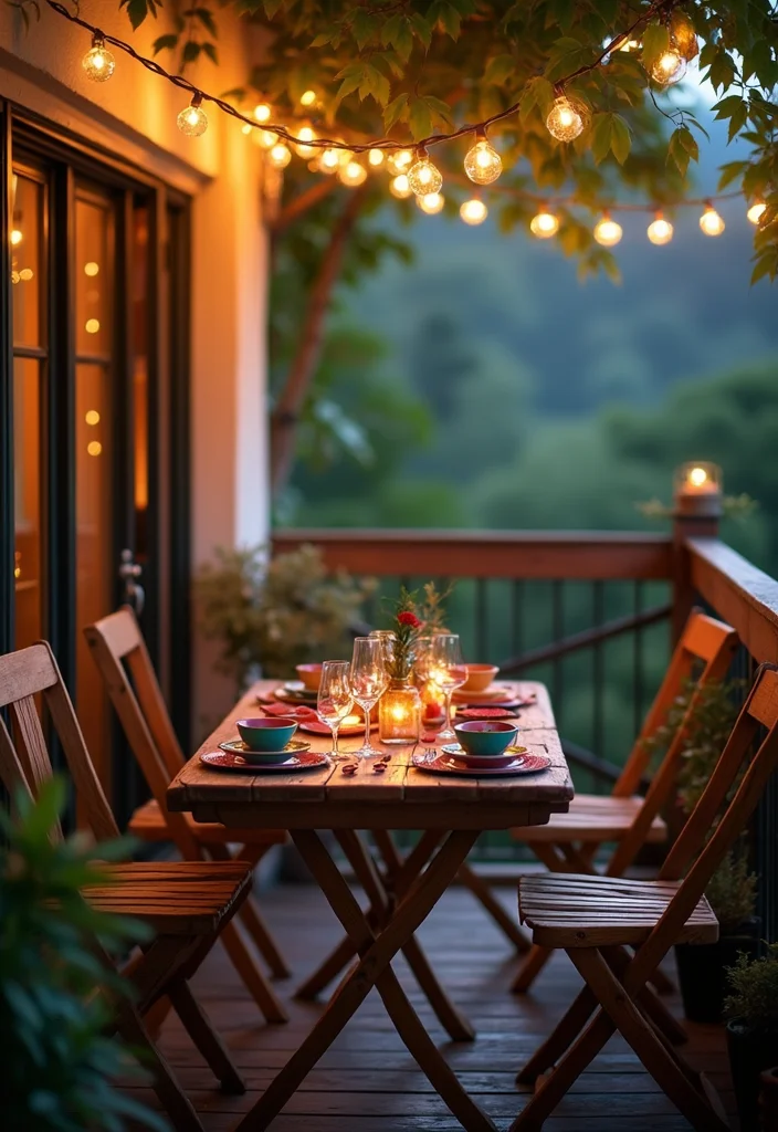 10 Bedroom Balcony Ideas for Simple Outdoor Enjoyment - 4. Outdoor Dining Delight