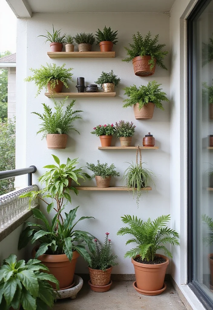 10 Bedroom Balcony Ideas for Simple Outdoor Enjoyment - 6. Creative Vertical Space