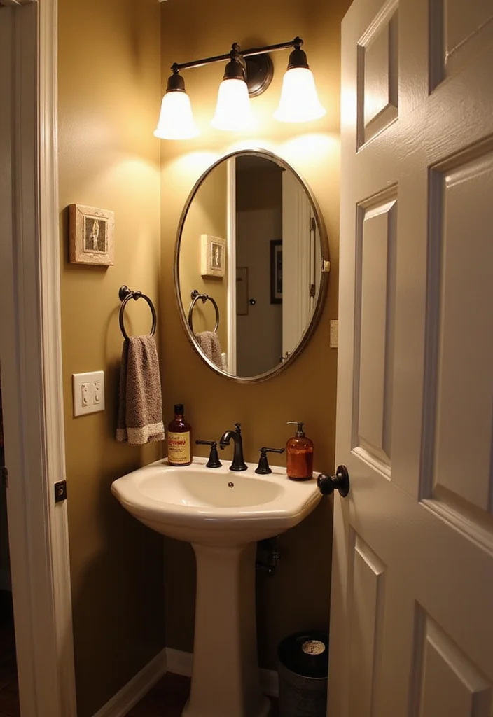 10 Half Bathroom Ideas for Polished Looks in a Small Footprint 100 10 Half Bathroom Ideas for Polished Looks in a Small Footprint - 10. Layered Lighting