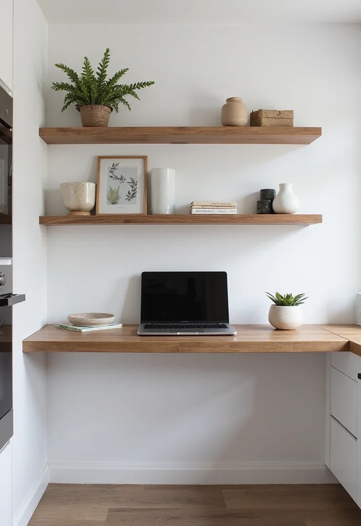 10 Kitchen Desk Ideas for a Useful Work Zone in Limited Space 1 10 Kitchen Desk Ideas for a Useful Work Zone in Limited Space 1. Floating Desk Solutions