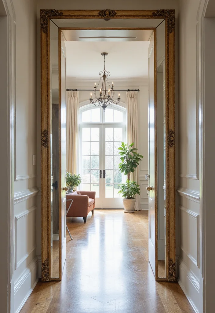 10 Living Room Entryway Ideas That Improve Flow and Function - 5. Mirrors for Illusion