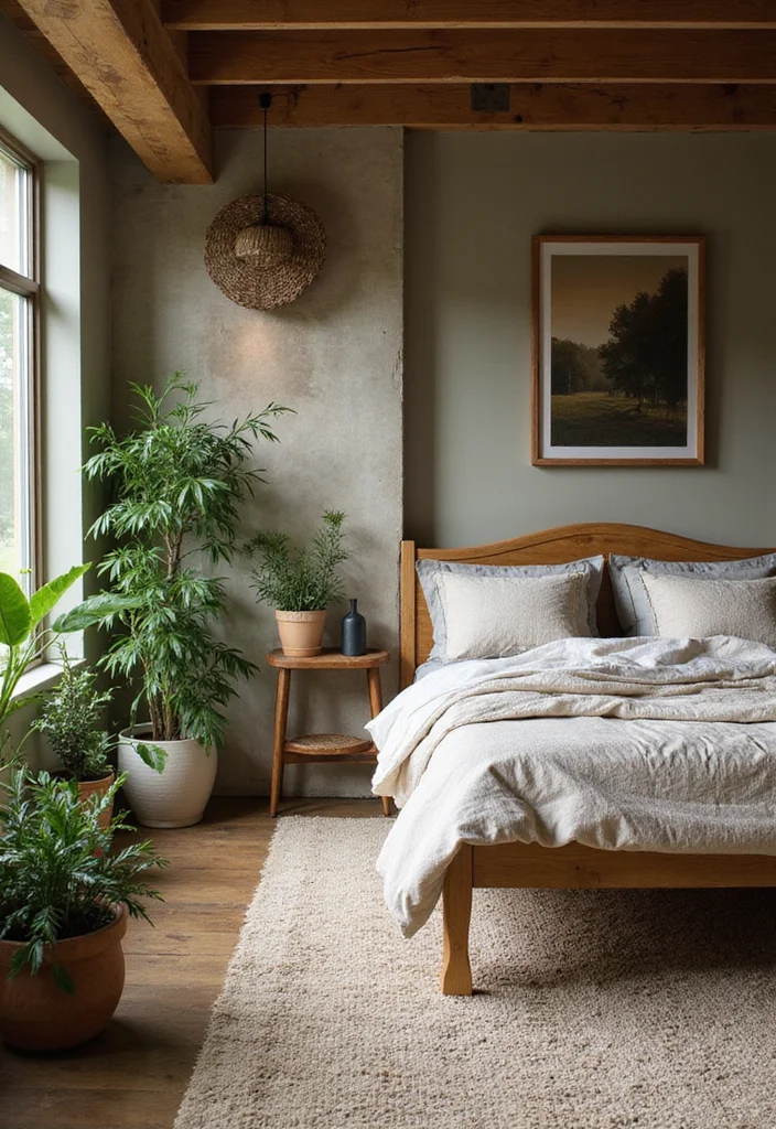 12 Basement Bedroom Ideas for Warm Inviting Retreats 111 12 Basement Bedroom Ideas for Warm Inviting Retreats - 11. Nature-Inspired Decor