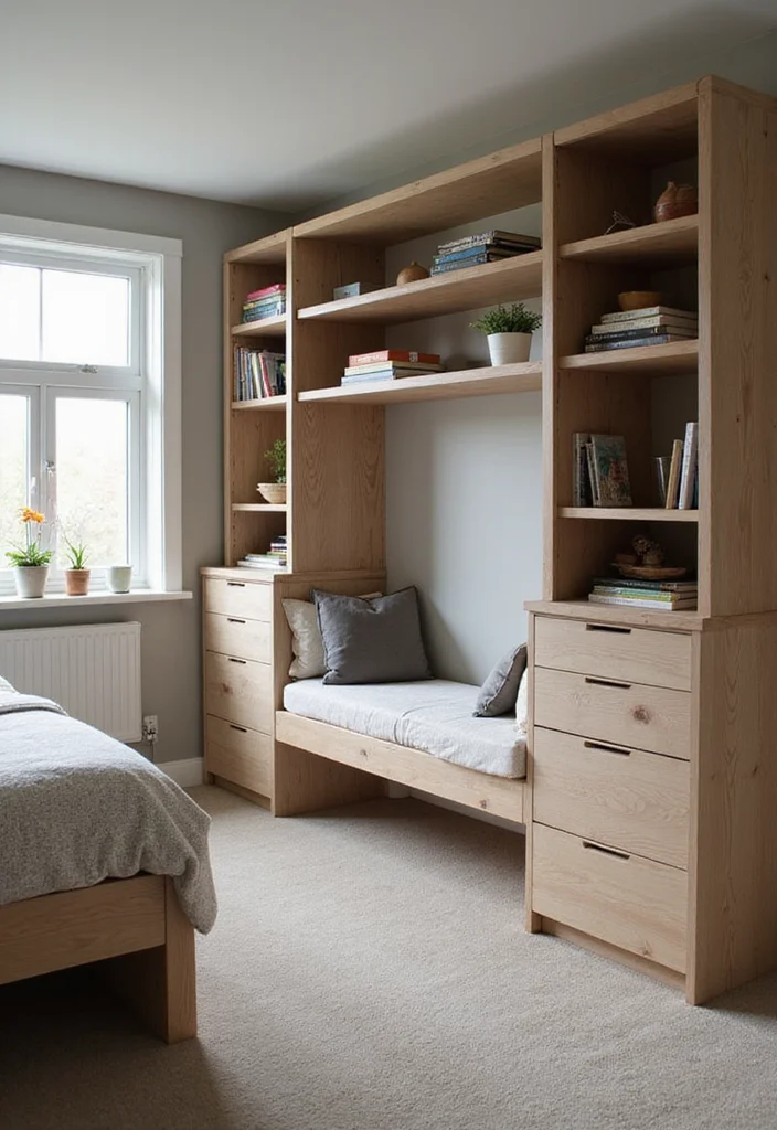 12 Basement Bedroom Ideas for Warm Inviting Retreats 89 12 Basement Bedroom Ideas for Warm Inviting Retreats - 9. Smart Storage Solutions