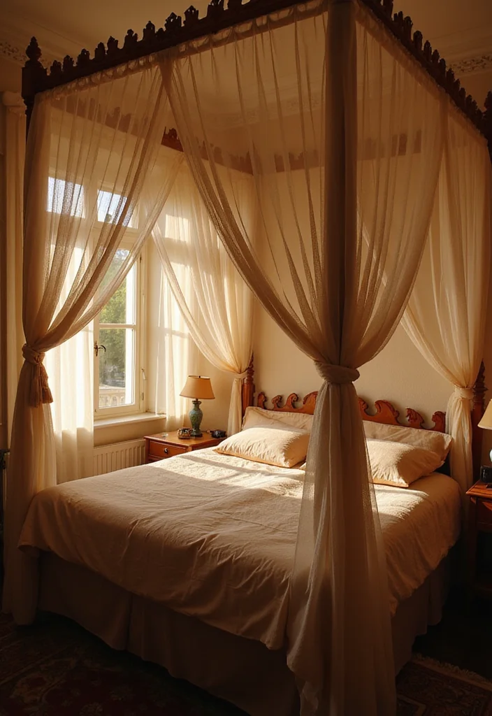 12 Bedroom Bed Ideas for Better Layout Comfort and Style 34 12 Bedroom Bed Ideas for Better Layout Comfort and Style - 4. Canopy Beds for Cozy Luxury