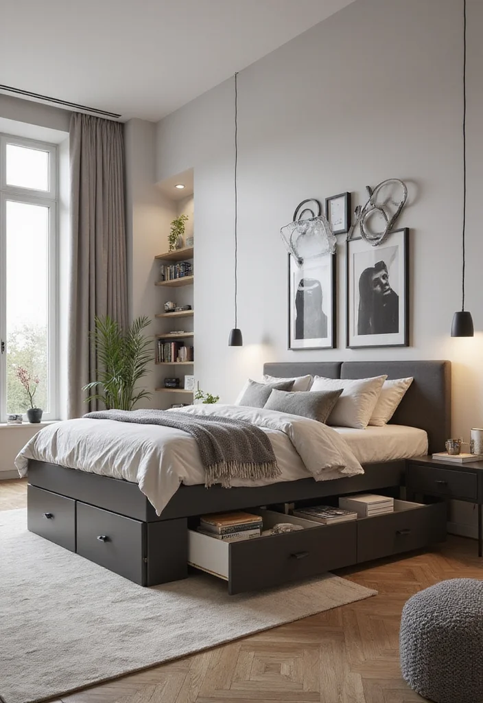 12 Bedroom Bed Ideas for Better Layout Comfort and Style 45 12 Bedroom Bed Ideas for Better Layout Comfort and Style - 5. Storage Beds for Functional Comfort