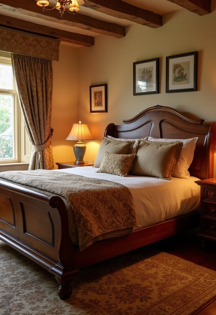 12 Bedroom Bed Ideas for Better Layout Comfort and Style 78 12 Bedroom Bed Ideas for Better Layout Comfort and Style - 8. Sleigh Beds for Timeless Appeal