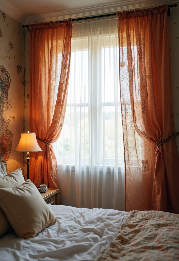 12 Bedroom Curtain Ideas That Transform Light and Atmosphere - 12. Repurposed Materials for Creative Curtain Ideas