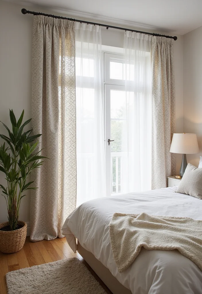 12 Bedroom Curtain Ideas That Transform Light and Atmosphere - 4. Recycled Polyester Curtains for Modern Flair