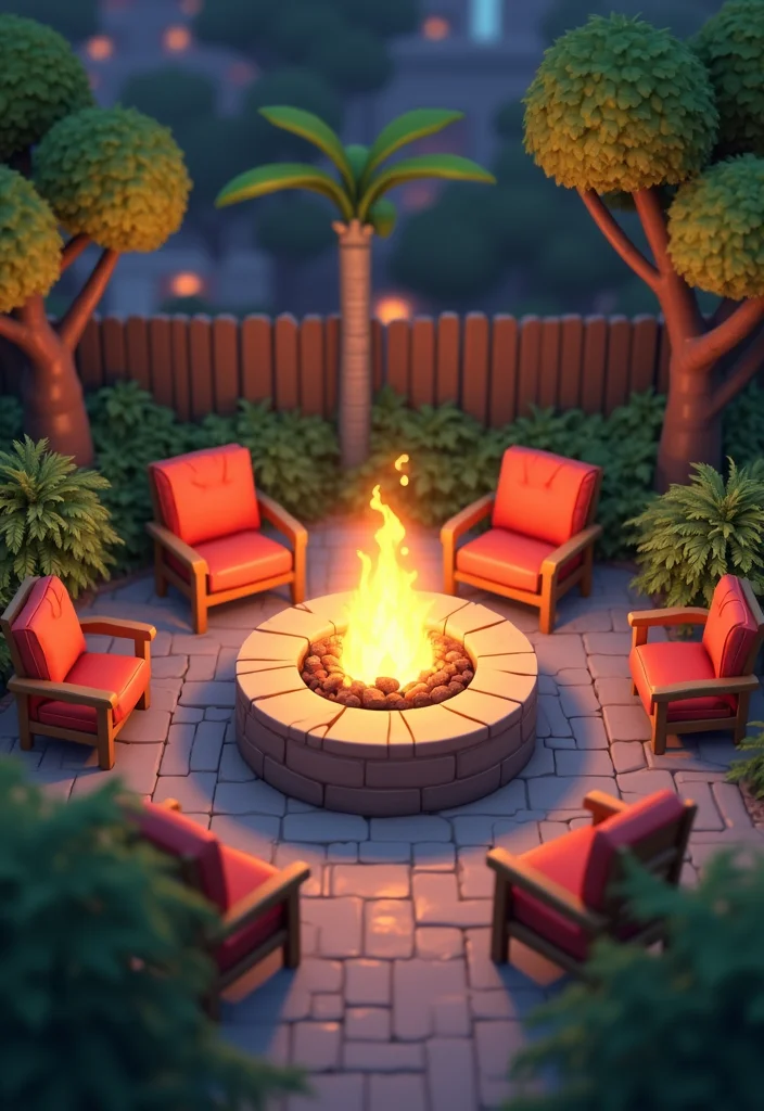 12 Bloxburg Backyard Ideas for Easy Creative Outdoor Builds 1 12 Bloxburg Backyard Ideas for Easy Creative Outdoor Builds - 1. Cozy Fire Pit Area
