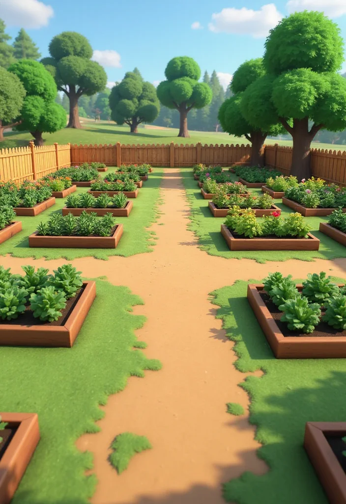 12 Bloxburg Backyard Ideas for Easy Creative Outdoor Builds 78 12 Bloxburg Backyard Ideas for Easy Creative Outdoor Builds - 8. Charming Vegetable Garden