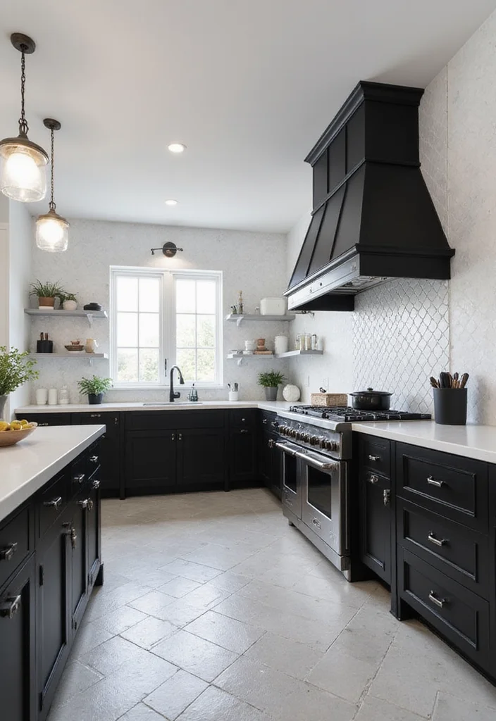 12 Bloxburg Kitchen Ideas for Cute Creative Functional Builds 45 12 Bloxburg Kitchen Ideas for Cute Creative Functional Builds - 5. Chic Black and White