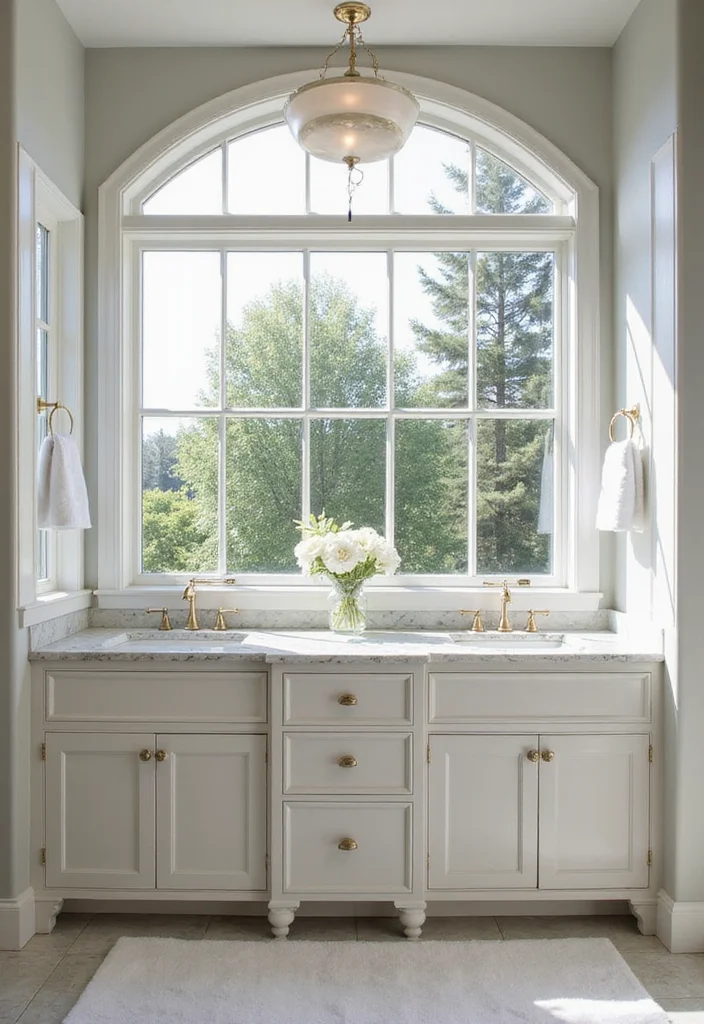 12 Double Vanity Bathroom Ideas for Better Flow and Morning Comfort - 8. Natural Light Boost