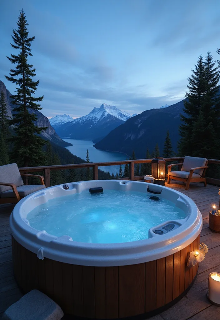 12 Hot Tub Backyard Ideas for Cozy Evenings and Relaxation 23 12 Hot Tub Backyard Ideas for Cozy Evenings and Relaxation - 3. Scenic Viewpoint