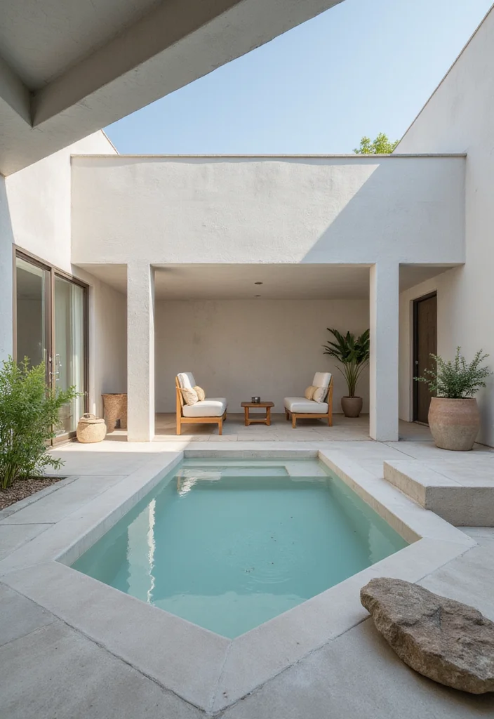 12 Hot Tub Backyard Ideas for Cozy Evenings and Relaxation 34 12 Hot Tub Backyard Ideas for Cozy Evenings and Relaxation - 4. Modern Minimalist Approach