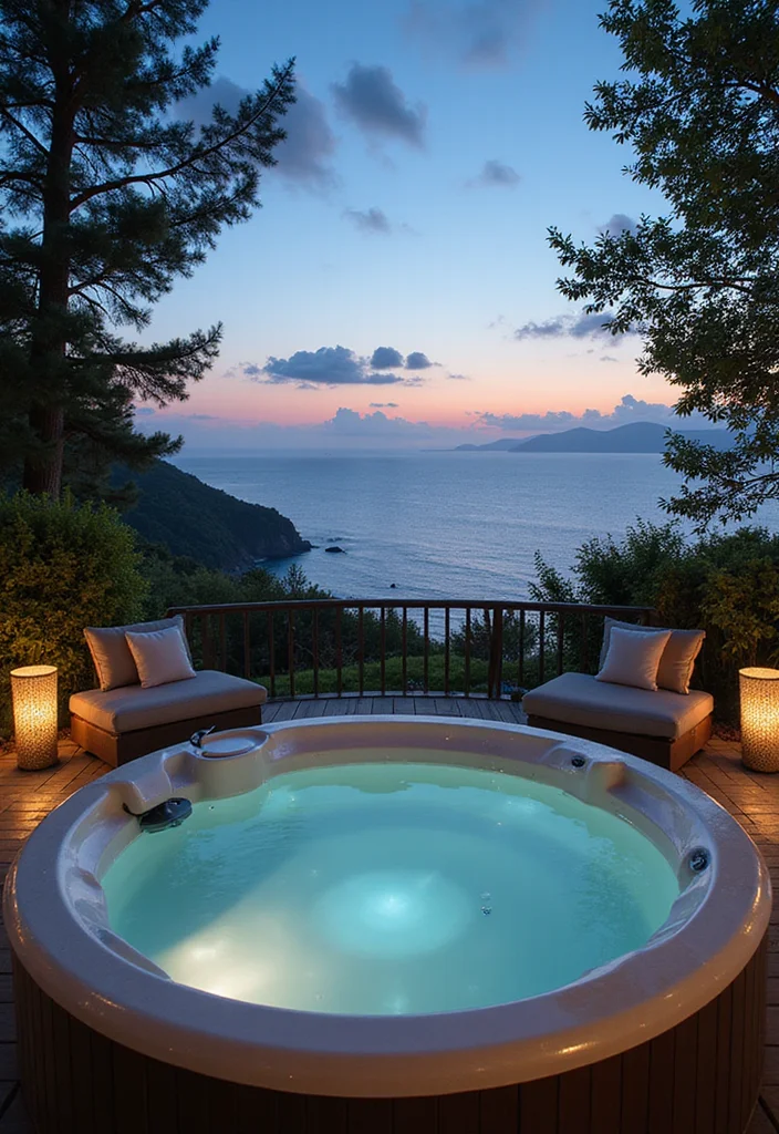 12 Hot Tub Backyard Ideas for Cozy Evenings and Relaxation 45 12 Hot Tub Backyard Ideas for Cozy Evenings and Relaxation - 5. Hot Tub with a View