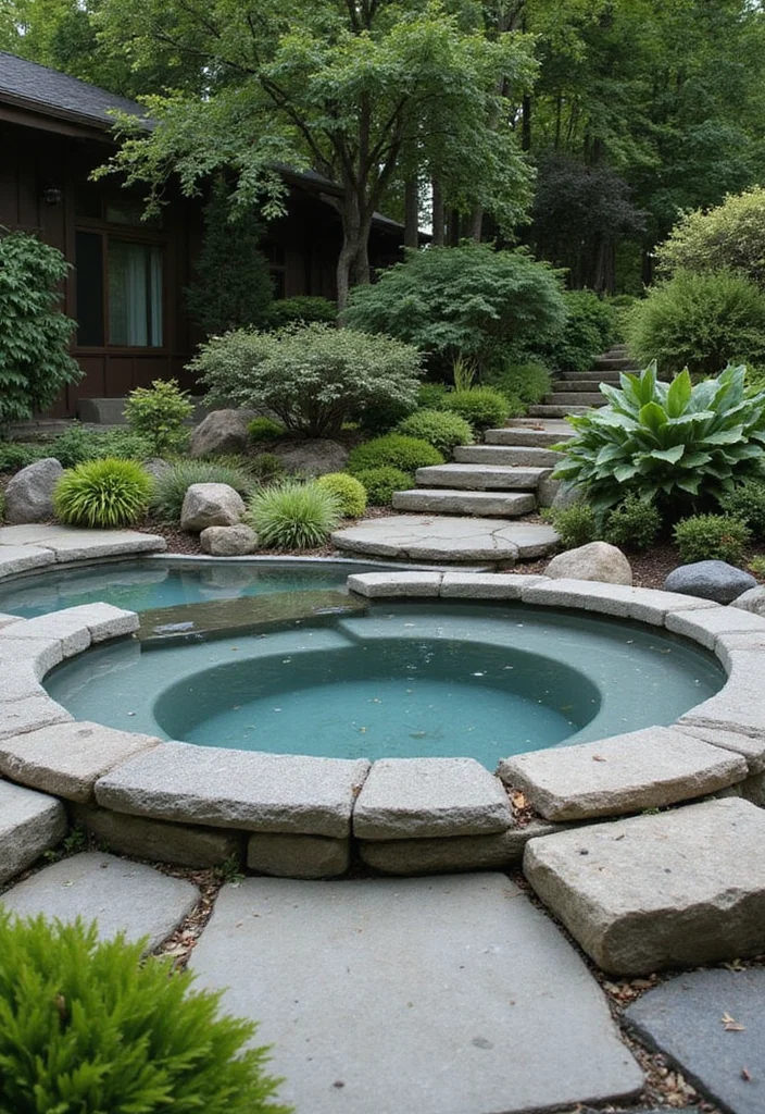 12 Hot Tub Backyard Ideas for Cozy Evenings and Relaxation 78 12 Hot Tub Backyard Ideas for Cozy Evenings and Relaxation - 8. Zen Garden Vibes
