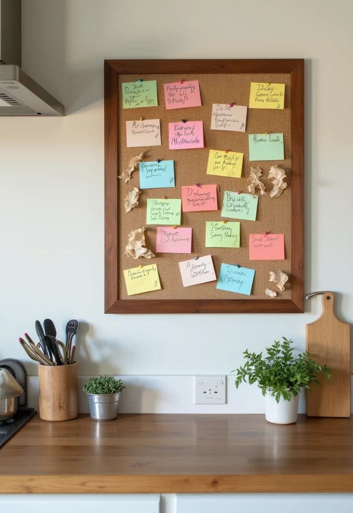 12 Kitchen Wall Decorating Ideas for Simple Stylish Improvements - 11. Create a Farmhouse Message Board