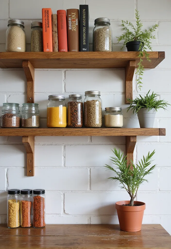 12 Kitchen Wall Decorating Ideas for Simple Stylish Improvements - 3. Utilize Decorative Wall Shelves