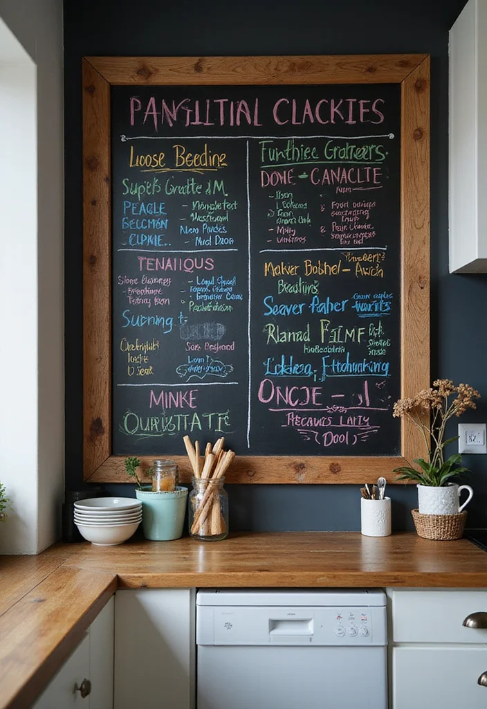 12 Kitchen Wall Decorating Ideas for Simple Stylish Improvements - 6. Chalkboard Walls for a Fun Twist