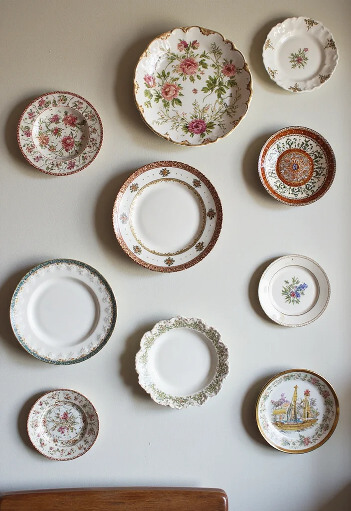 12 Kitchen Wall Decorating Ideas for Simple Stylish Improvements - 9. Use Plates as Wall Art