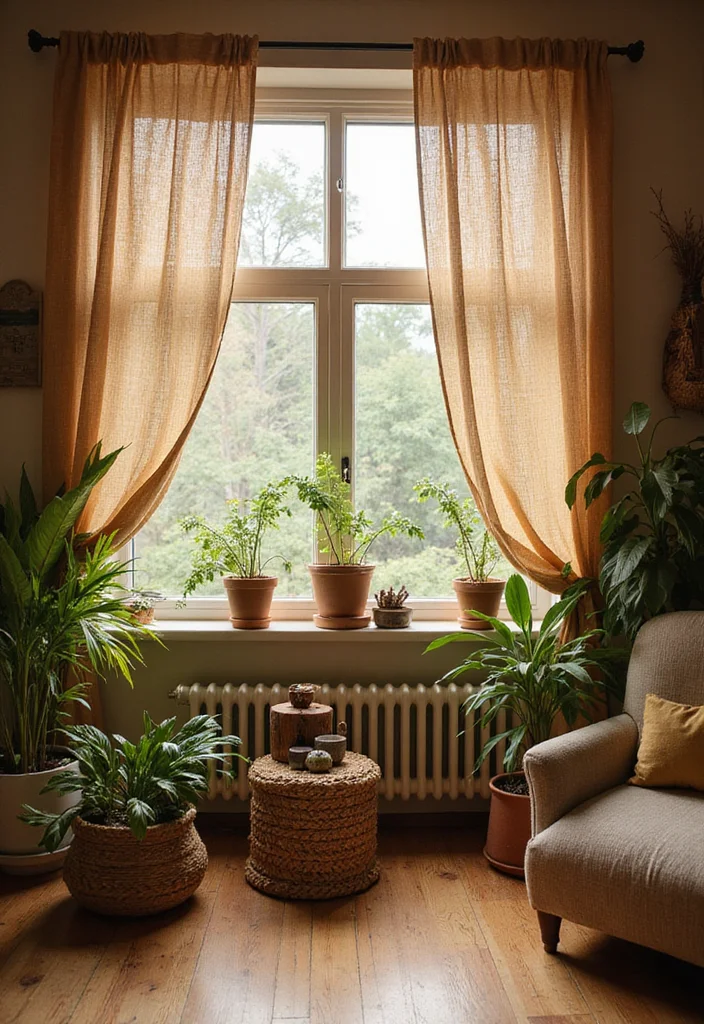 12 Living Room Curtain Ideas That Refresh Light and Mood - 4. Jute Textures: Earthy Vibes
