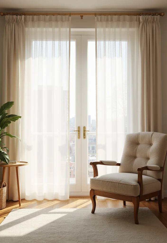 12 Living Room Curtain Ideas That Refresh Light and Mood - 7. Sheer Elegance: Soft and Bright