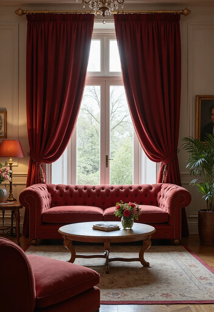 12 Living Room Curtain Ideas That Refresh Light and Mood - 8. Velvet Luxury: Rich Textures