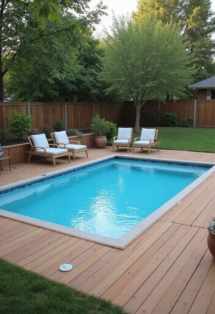 12 Small Backyard Pool Ideas for Smart Space Efficient Designs - 2. Above-Ground Pools with Style